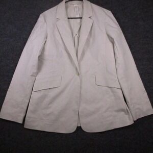 Lululemon Blazer Womens Small White One Button Lined Stretch Twill Tailored